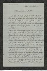Nachlass Franz Steindachner, Brief von Gustav Schneider (senior) an Franz Steindachner (27.02.1878), Inv.Nr. 461.12, Seite 1